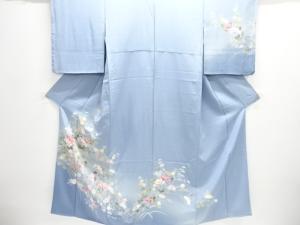 作家物　手描き友禅　枝花に秋草模様訪問着